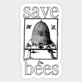 Save the Bees Vintage Hive Sticker